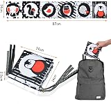 Vicloon Baby Bath Cloth Book Black White High Contrast Foldable Soft Fabric view 2