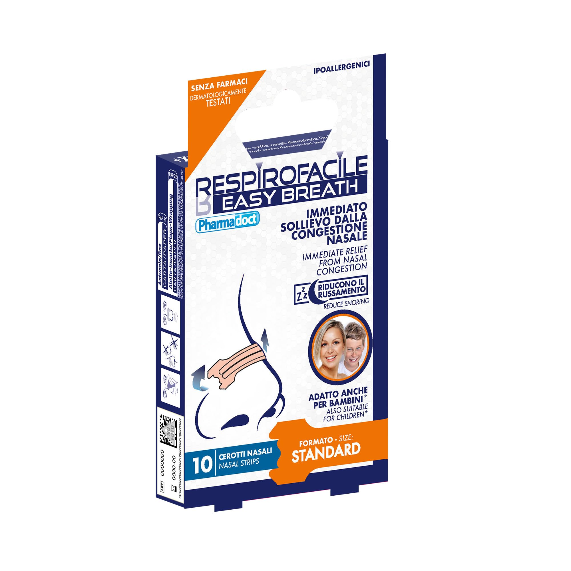 Pharmadoct Nasal Strips - 12 boxes of 10 strips