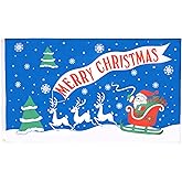 AZ FLAG - Merry Christmas Blue Flag - 2x3 Ft - 100D Polyester Christmas Banner with Two Metal Grommets - Fade Resistant - Vivid Colors - 2' x 3' Feet - 90x60 Cm