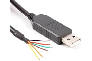 usangreen FT232RL Chip USB to 5v TTL UART Serial Cable, Wire end, 6ft, TTL-232R-5V-WE Compatible