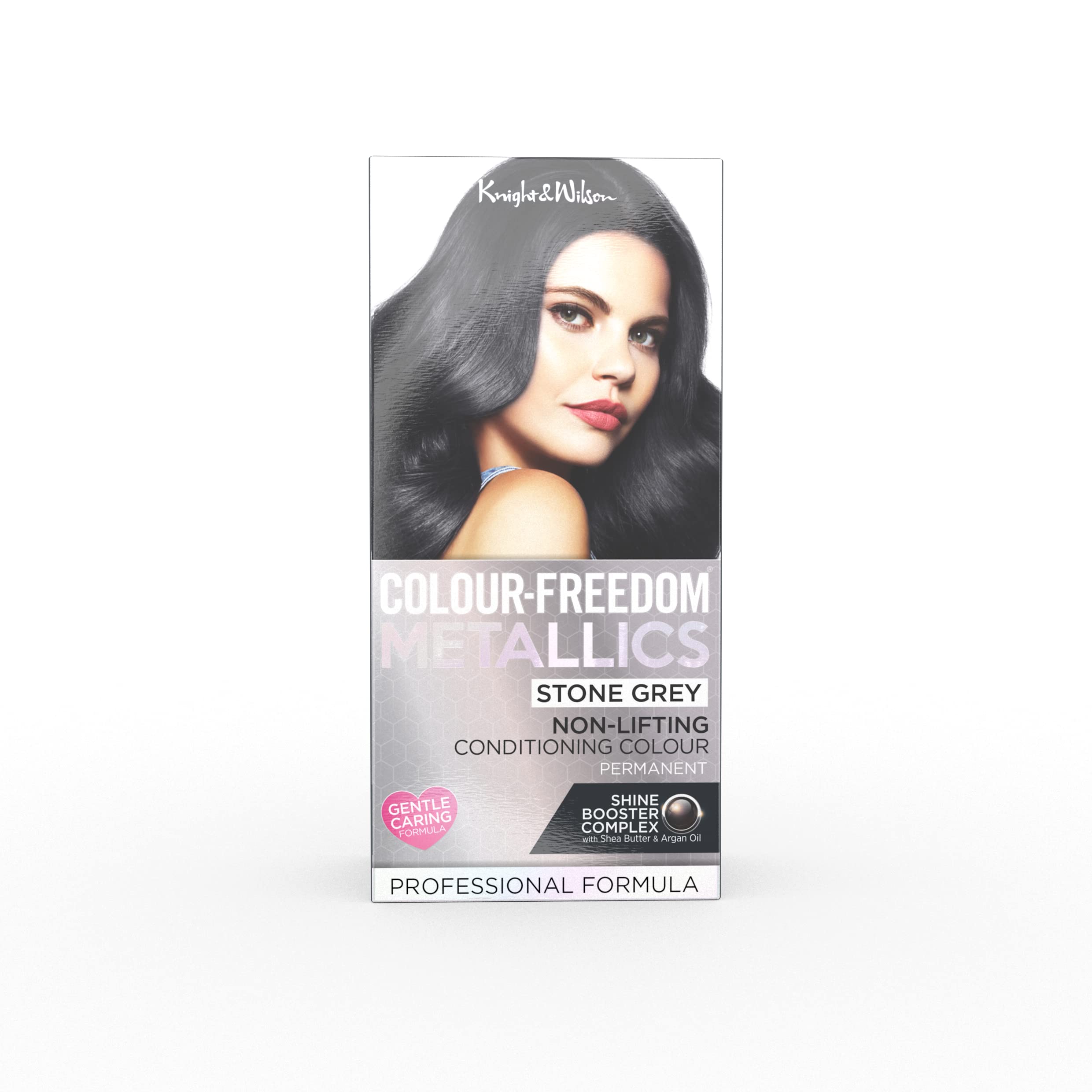 Knight & Wilson Colour Freedom Metallic, Long Lasting, Permanent Stone Grey Hair Dye, Infused with Shea Butter and Argan Oil for Shiny Conditioned Hair. — image 1