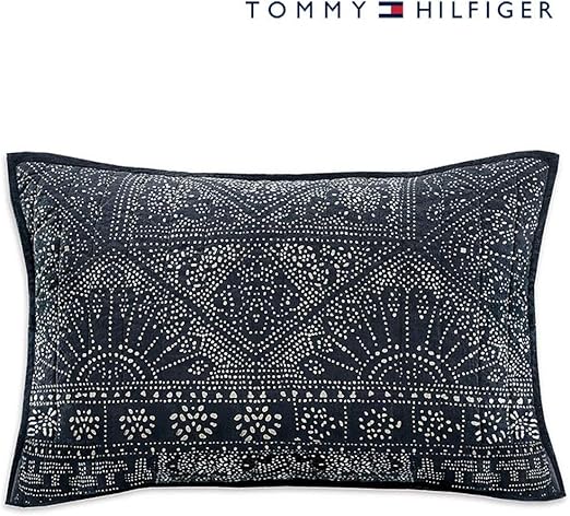 Amazon Com Tommy Hilfiger Cromwell Standard Pillow Sham Navy