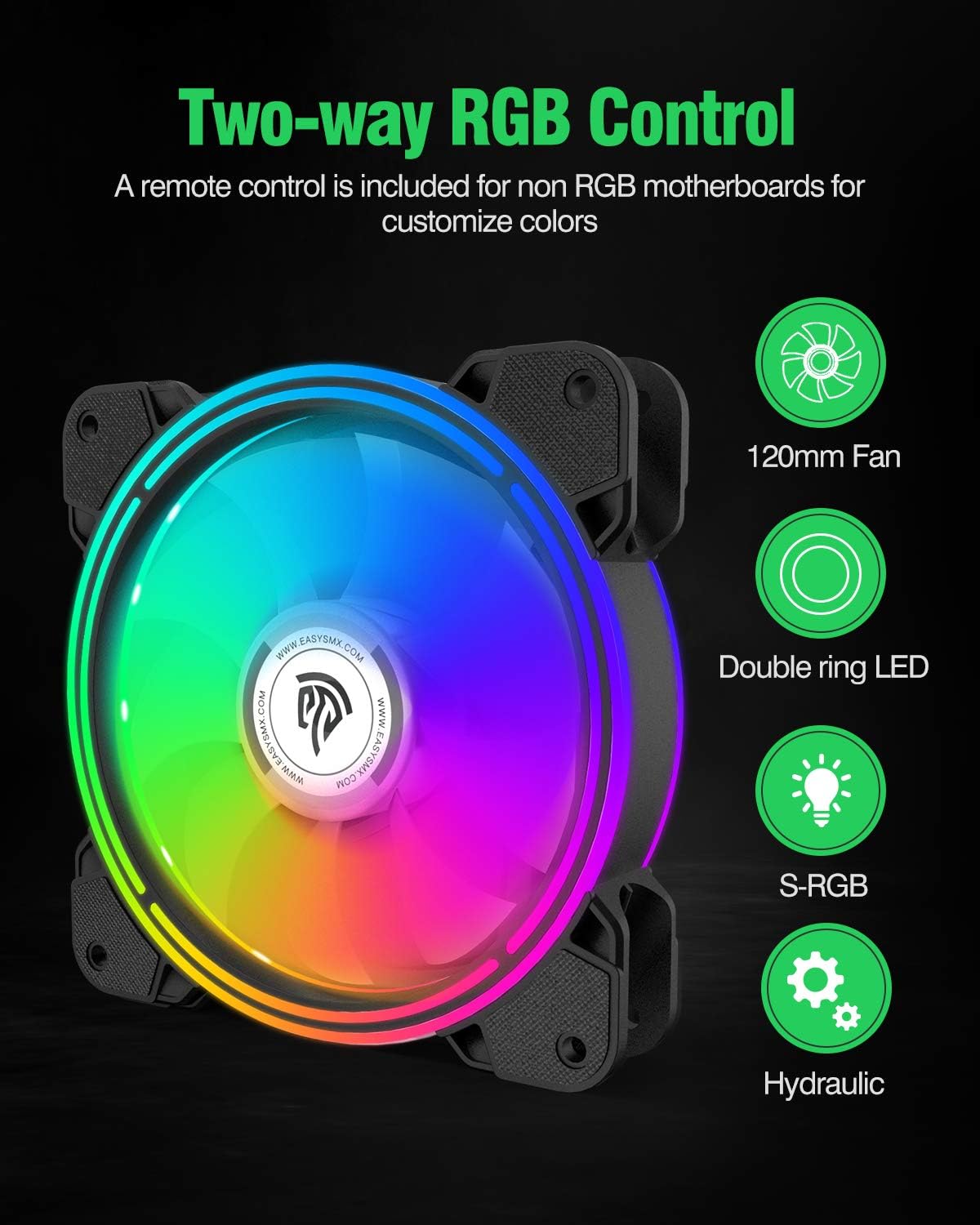 Red Color Fan REDSTORM RGB Fan, RGB LED PWM Cooling Fan- Quiet, Case Fan, High ...