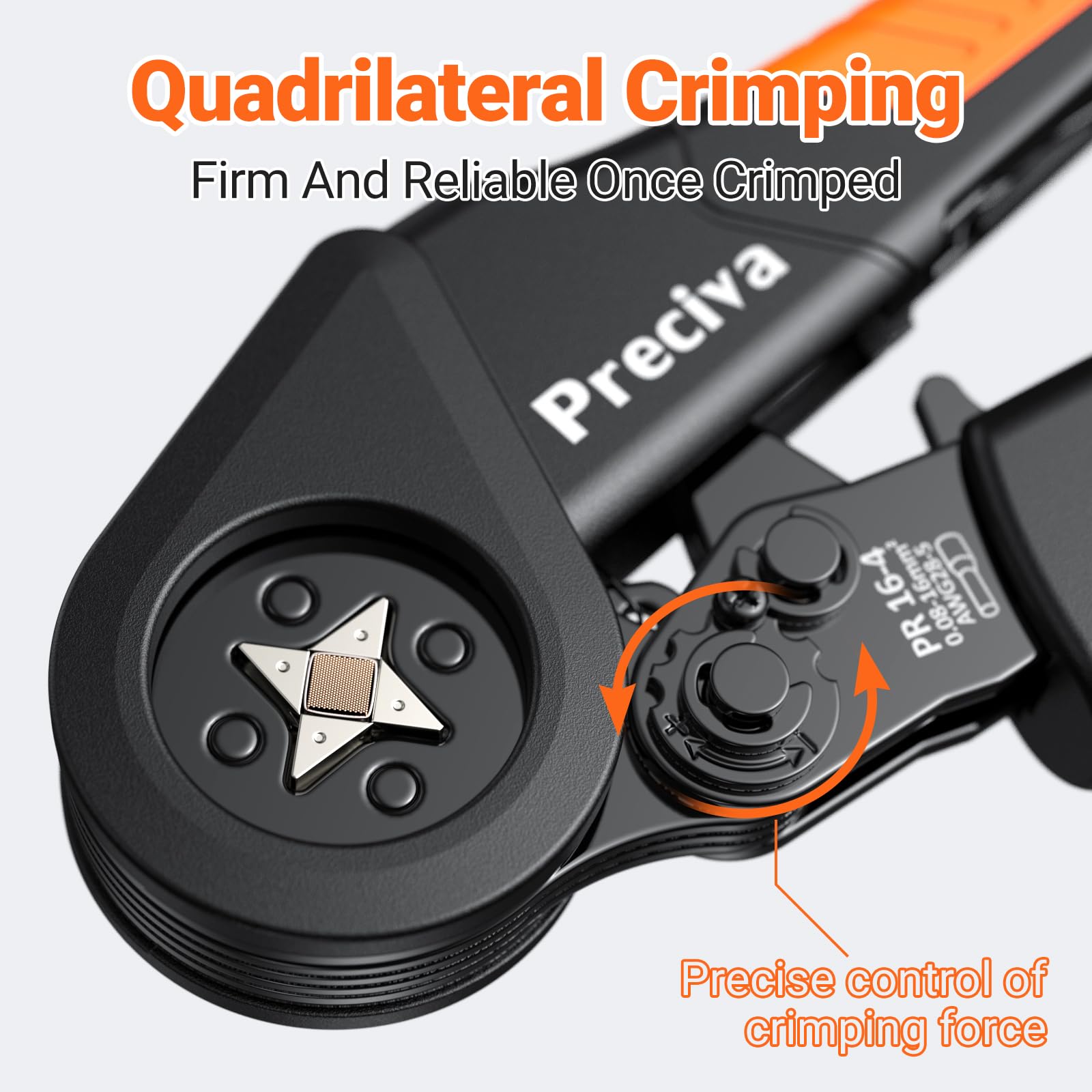 Crimpzangen Aderendhülsen Set, Preciva Crimpzange 0,08-16mm² Aderendhülsenzange mit 350 Twin und 950 Einzeilige Aderendhülsen Set für Heimwerker und industrieller Bedarf Presszange 16mm2 5