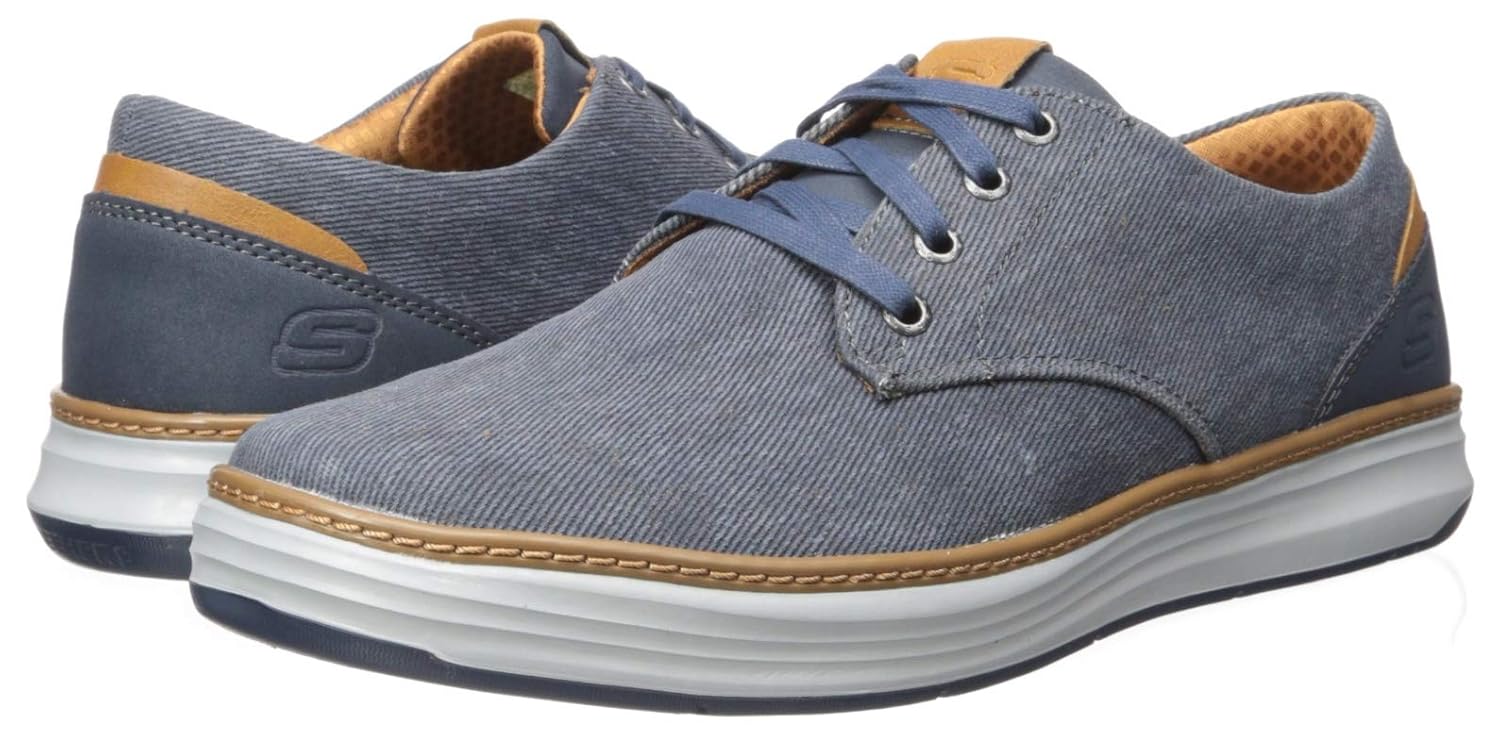 skechers men's moreno canvas oxford