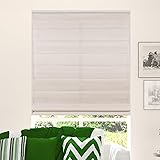 CALYX INTERIORS Fabric Roman Shade with White
