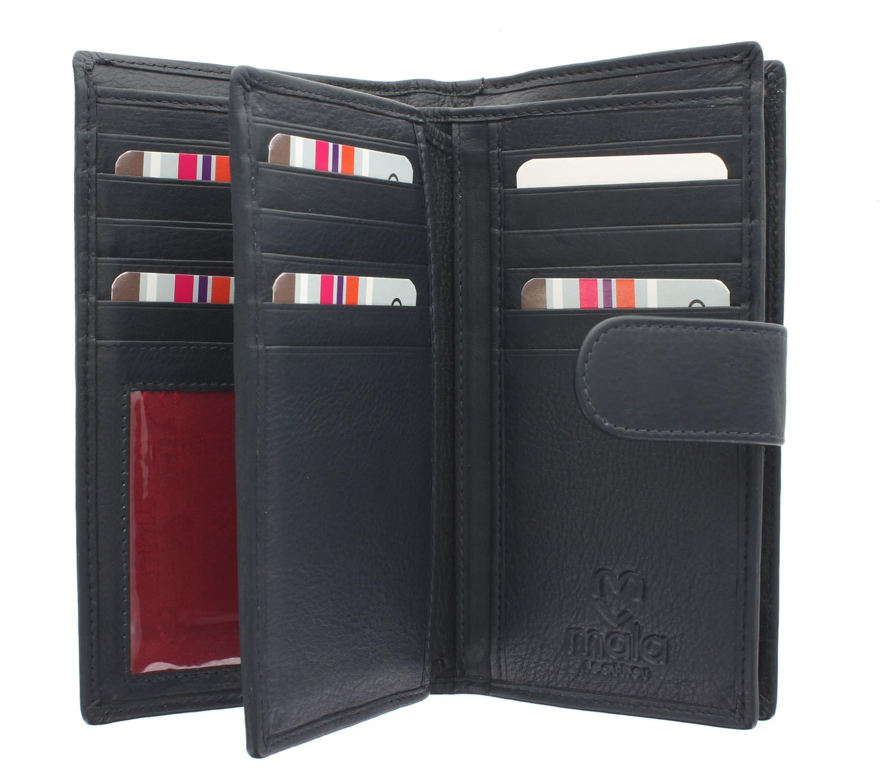 Mala Leather Origin Collection Leather Purse with RFID Protection 3178_5 Navy