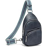 CLUCI Small Sling Bag for Women, Vegan Leather Fanny Pack Crossbody Bags for Women, Chest Bag With Guitar Strap