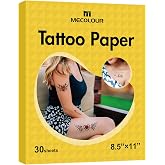 MECOLOUR Printable Temporary Tattoo Paper 8.5"X11"-30 Sets for Inkjet printer DIY Image Transfer Decal Paper for Skin, For Ce