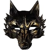L'VOW Adult Full Face Mask Animal Skull Mask Realistic Scary Head Mask for Masquerade Halloween Party