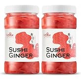 Fusion Select 2 Pack Sushi Ginger Natural Sliced Gari Pickled Ginger | for Sushi - No MSG, Non-GMO - Spicy, Sour, Sweet &amp; Salty Taste Notes - Side Dish For Sashimi, Sushi Ingredients - 12oz