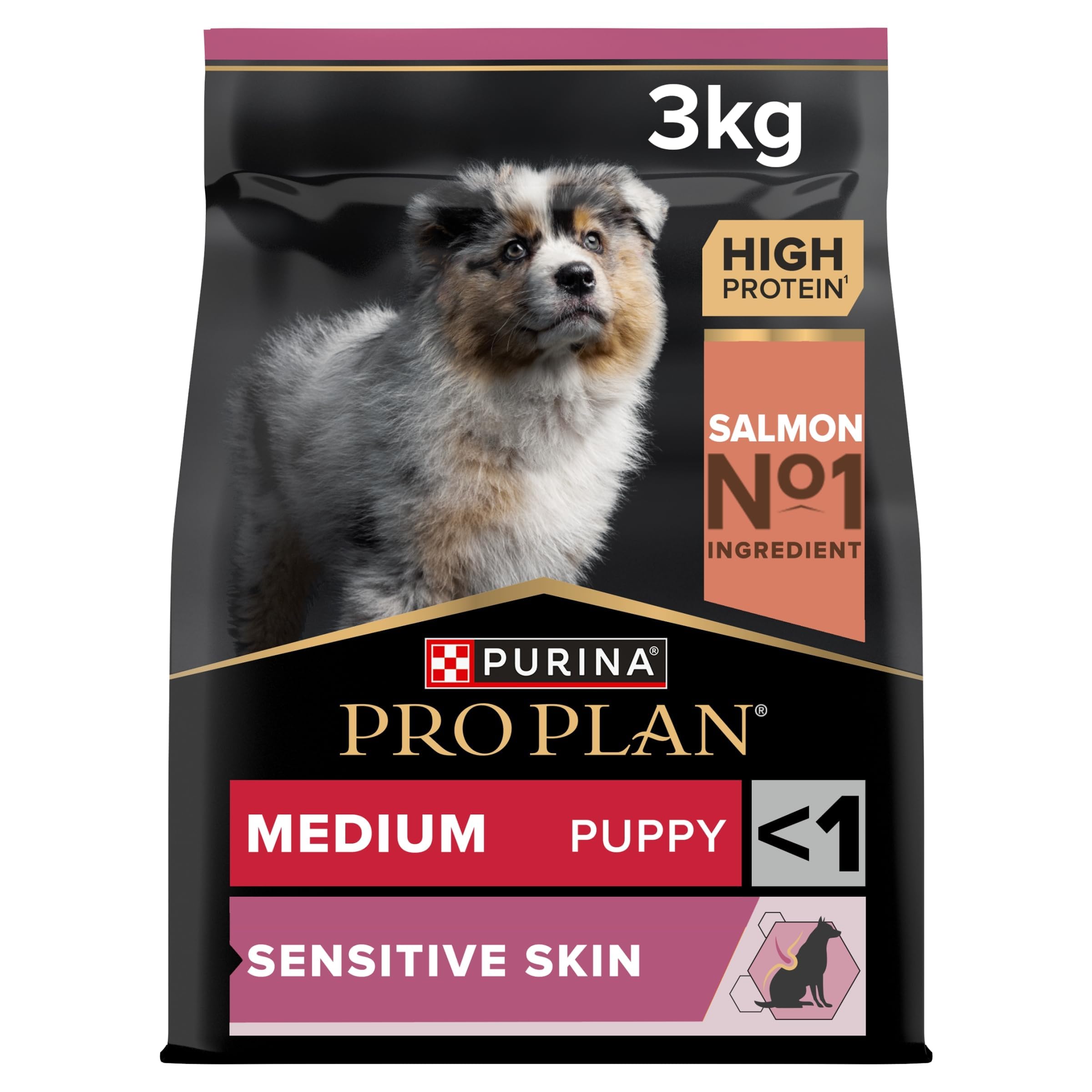 PRO PLAN Medium Puppy Sensitive Skin Salmon Dry Dog Food 3kg