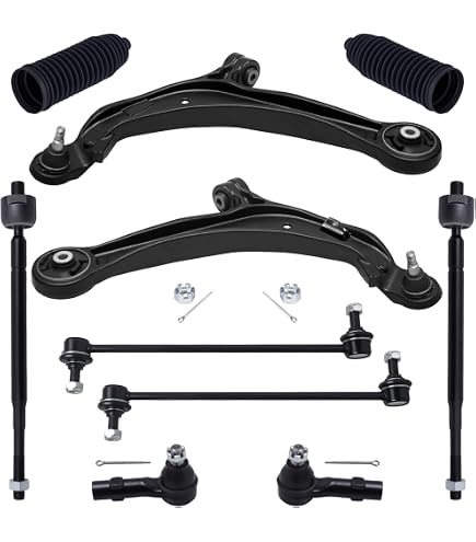 Front Lower Control Arms With Ball Joints & Tie Rods For 2011-2017 Honda Odyssey – 8-Piece Kit (AzbuStag)