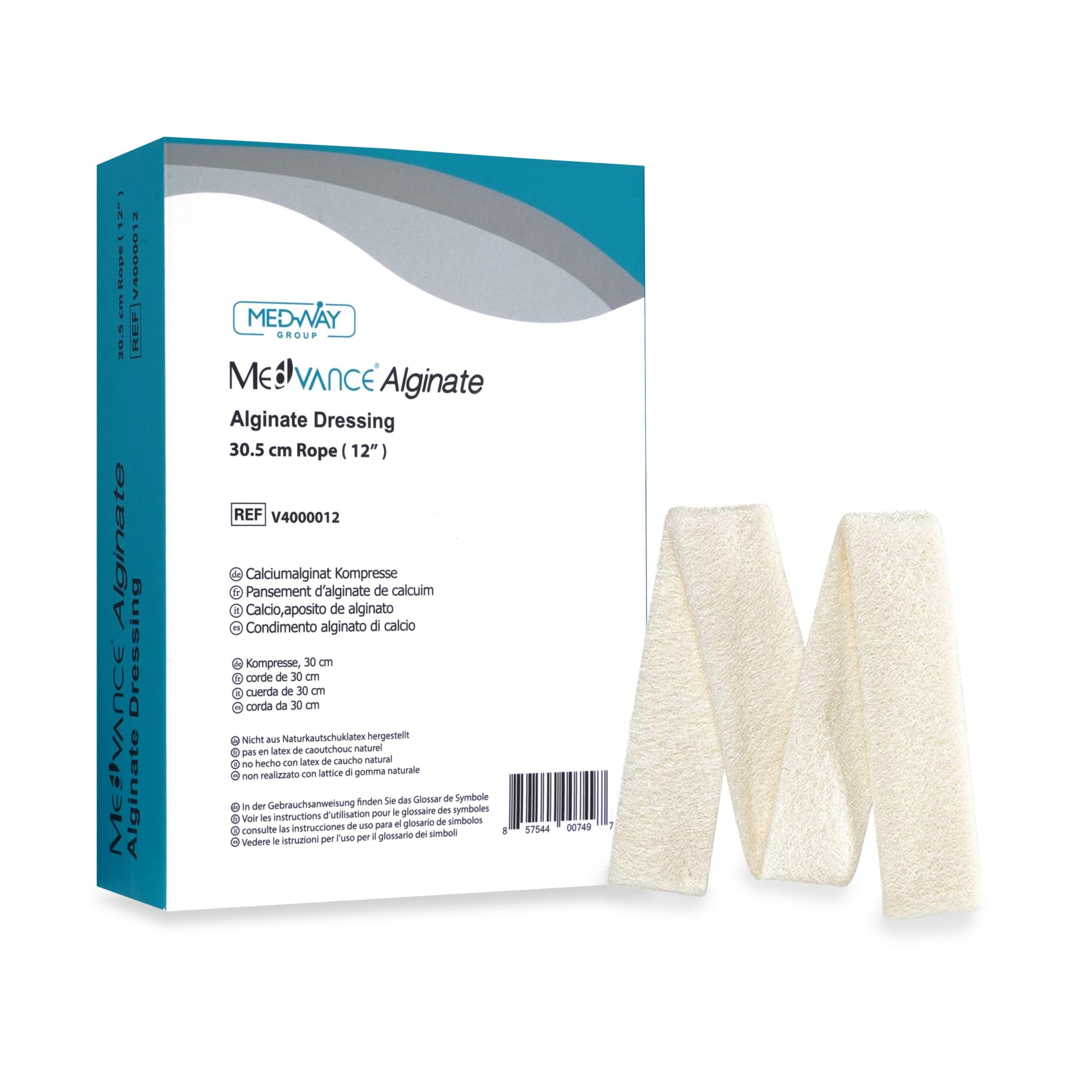 MedVance TM Alginate – Calcium Alginate Dressing, 30 cm Rope, Box of 5 dressings