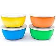 Elk and Friends Stainless Steel Bowls + Silicone Sleeve and Storage Lid | Baby, Toddler, Kids | Cereal & Snack Bowls | Storage Containers | Dishwasher Safe | 4 Pack