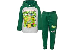 Teenage Mutant Ninja Turtles Fleece Pullover Hoodie and Pants Outfit Set Toddler to Big Kid Sizes (2T - 18-20)