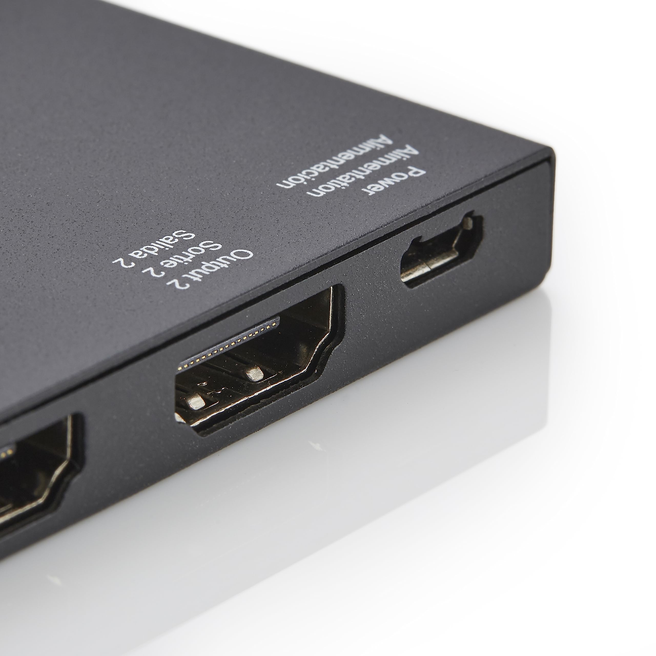 Amazon Basics HDMI Splitter 1 in 2 Out, 4K@60Hz for Dual Monitors, Mirror Only, Black
