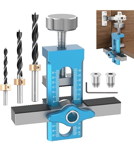 2-Pack Adjustable Drawer Front Installation Clamps – Stainless Steel Cabinet Clamps With Screw Ruler, Fits 21–50 Mm Thickness