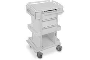 TrippNT 51504 Polyethylene/Aluminum Element 05 All Purpose Healthcare Cart, 27-Inch W X 43-Inch H X 21-Inch D