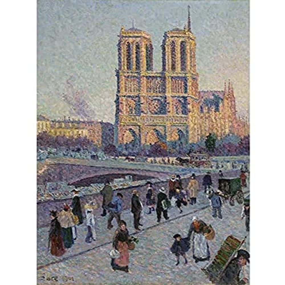 Luce Quai Saint-michel Notre-dame Painting Art Print Canvas Premium Wall Decor Poster Mural