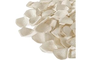 TINGE TIME 300pcs Silk Rose Petals Gold Yarn Flower Petals for Wedding Flower Girl Basket Aisle Scatter Dinner Table Centerpieces Party Bridal Shower Romantic Night Decoration (Light Gold)