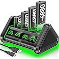 Xbox Battery Pack Rechargeable, OIVO Xbox Controller Charger with 4 x 3600mWh Packs Rechargeable Battery Packs, Xbox Controll