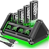 Xbox Battery Pack Rechargeable, OIVO Xbox Controller Charger with 4 x 3600mWh Packs Rechargeable Battery Packs, Xbox Controll