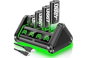 Xbox Battery Pack Rechargeable, OIVO Xbox Controller Charger with 4 x 3600mWh Packs Rechargeable Battery Packs, Xbox Controll