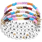 AICase for Laufey Merch Gifts Toys Inspired Bracelets 5 Pcs Stackable Stretch Beaded Friendship Bracelets Concert Outfit Vinyl Poster Merchandise Gifts for Fans Women Birthday Christmas Stocking