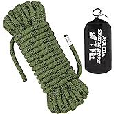 AOLEBA 10.5 mm Static Climbing Rope 10M(32ft) 20M(64ft) 30M(96ft) 50M(160ft) 70M(230ft) Outdoor Rock Climbing Rope, Escape Rope Ice Climbing Equipment Fire Rescue Parachute Rope