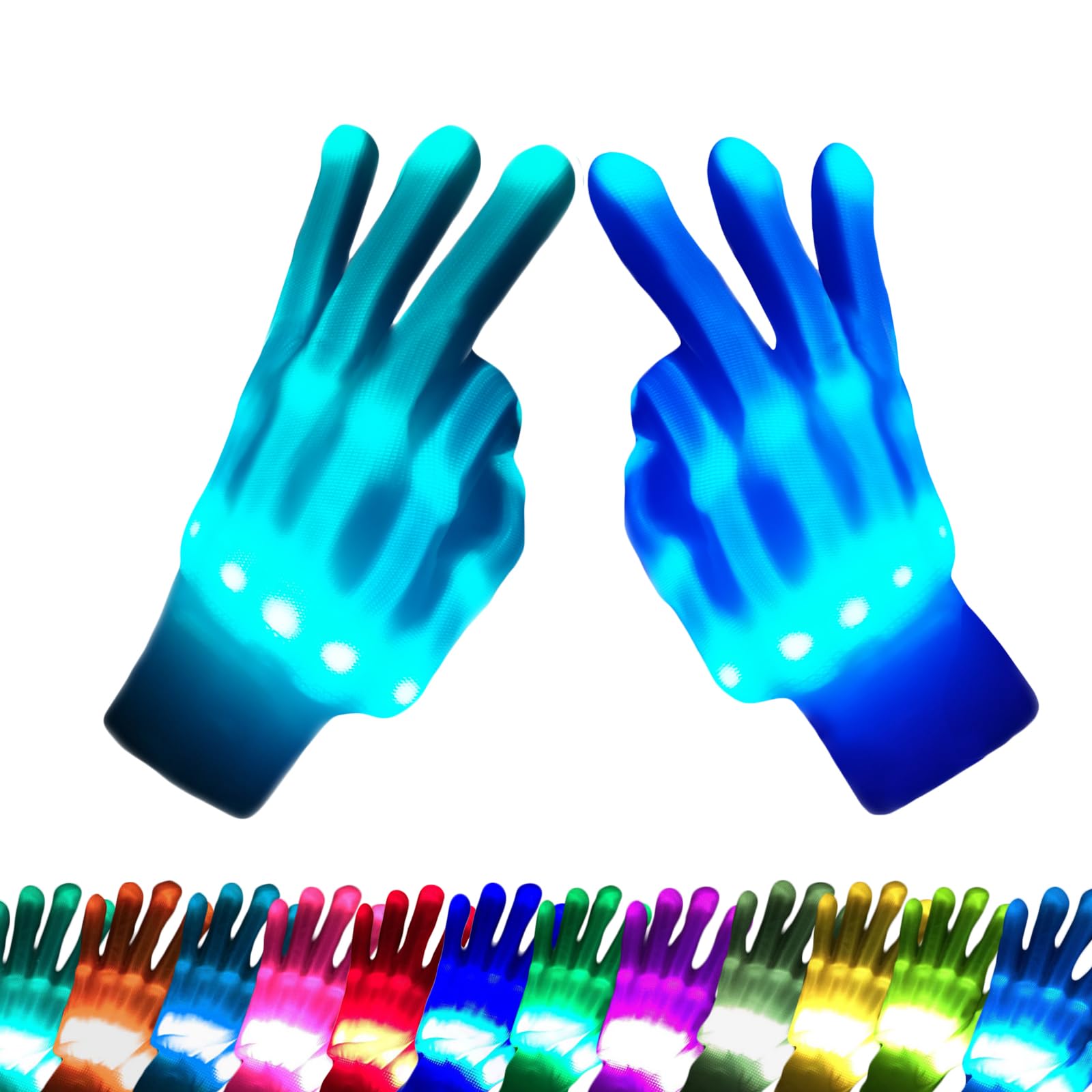 Photo 1 of COLEDRE LED Gloves 12 Colors Girls Boys Toys Age 3-5 6-8 Years Old Light Up Gloves for Kids Teens Cool Fun Gifts for Halloween Christmas Easter Birthday Parties (1 Pair S)