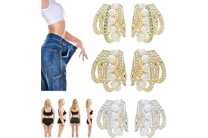 CHUNT Astennu Lymphvity Auriculotherapy White Onyx Earcuff,Slimio Auricular Rowline Ear Cuff,Lymphatic Drainages Acupressure Earring,Acupressure Slimming Earrings Non Pierced Clip on Ears (3 Pcs)