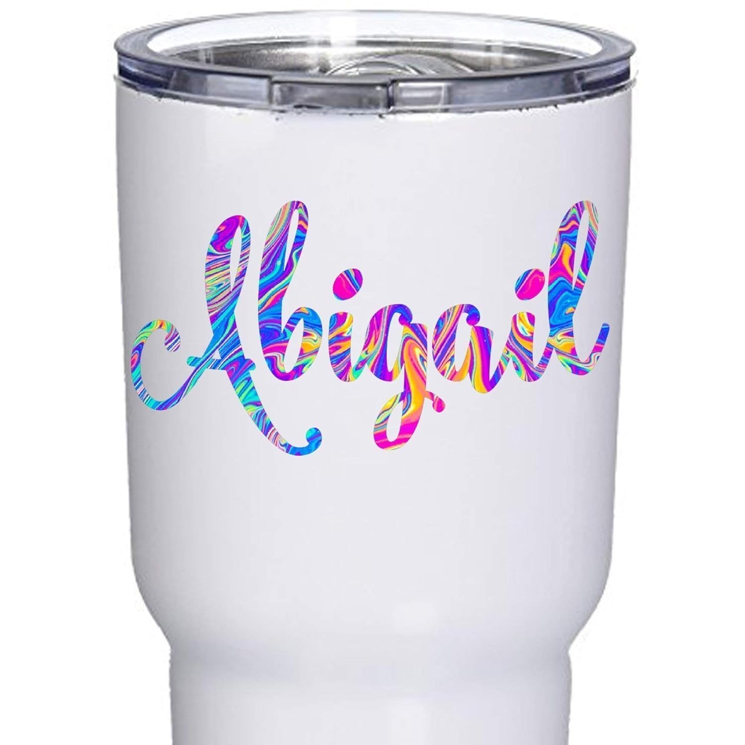 Vinyl Decal - Your Name in Rainbow to go on Yeti Tumblers Laptops MacBooks IPads Planners Cars etc