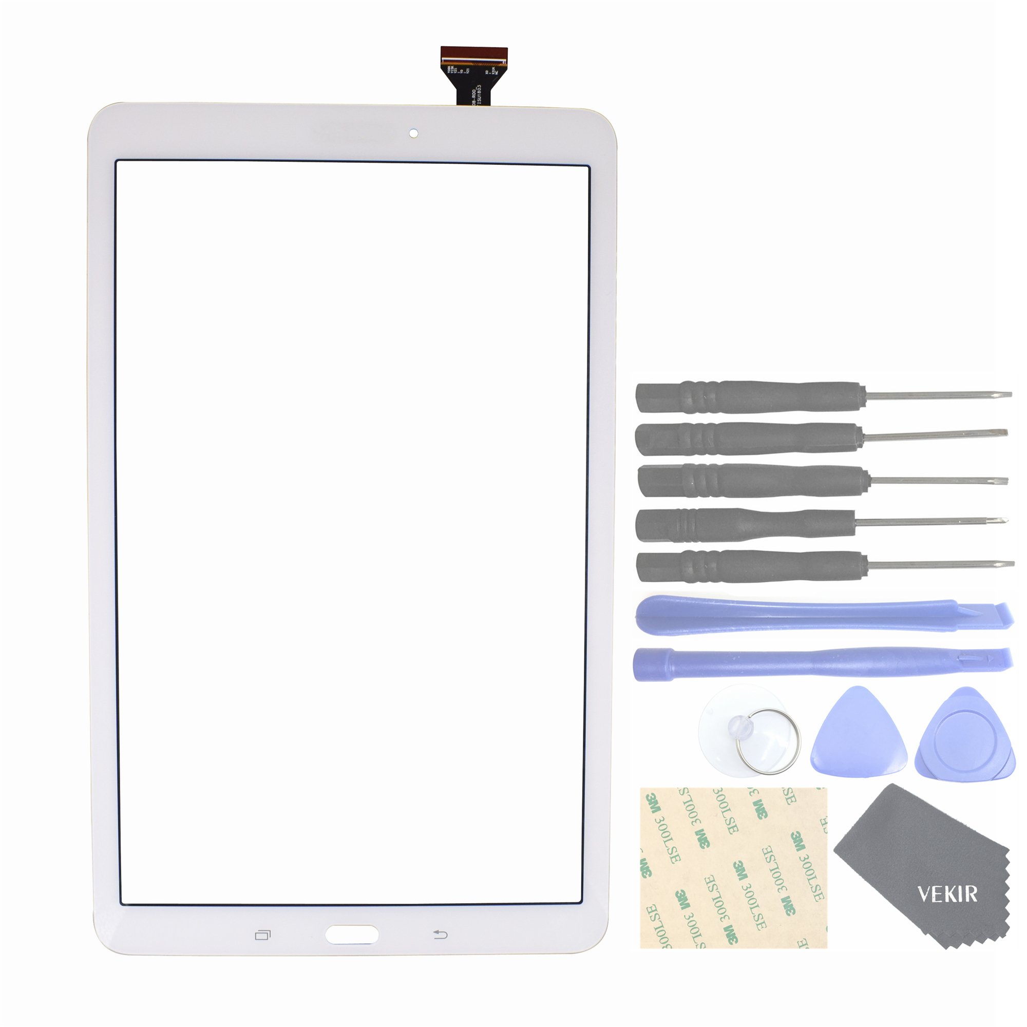 VEKIR Touch Function with Glass Lens Screen for SAMSUNG Galaxy Tab E 9.6 SM-T560 T561 T560(white)