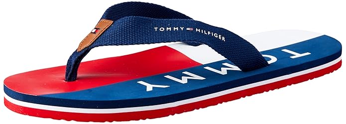 Tommy Hilfiger T3B0-30213-0058 Blau Textile Kleinkind Flip Flops Sandalen