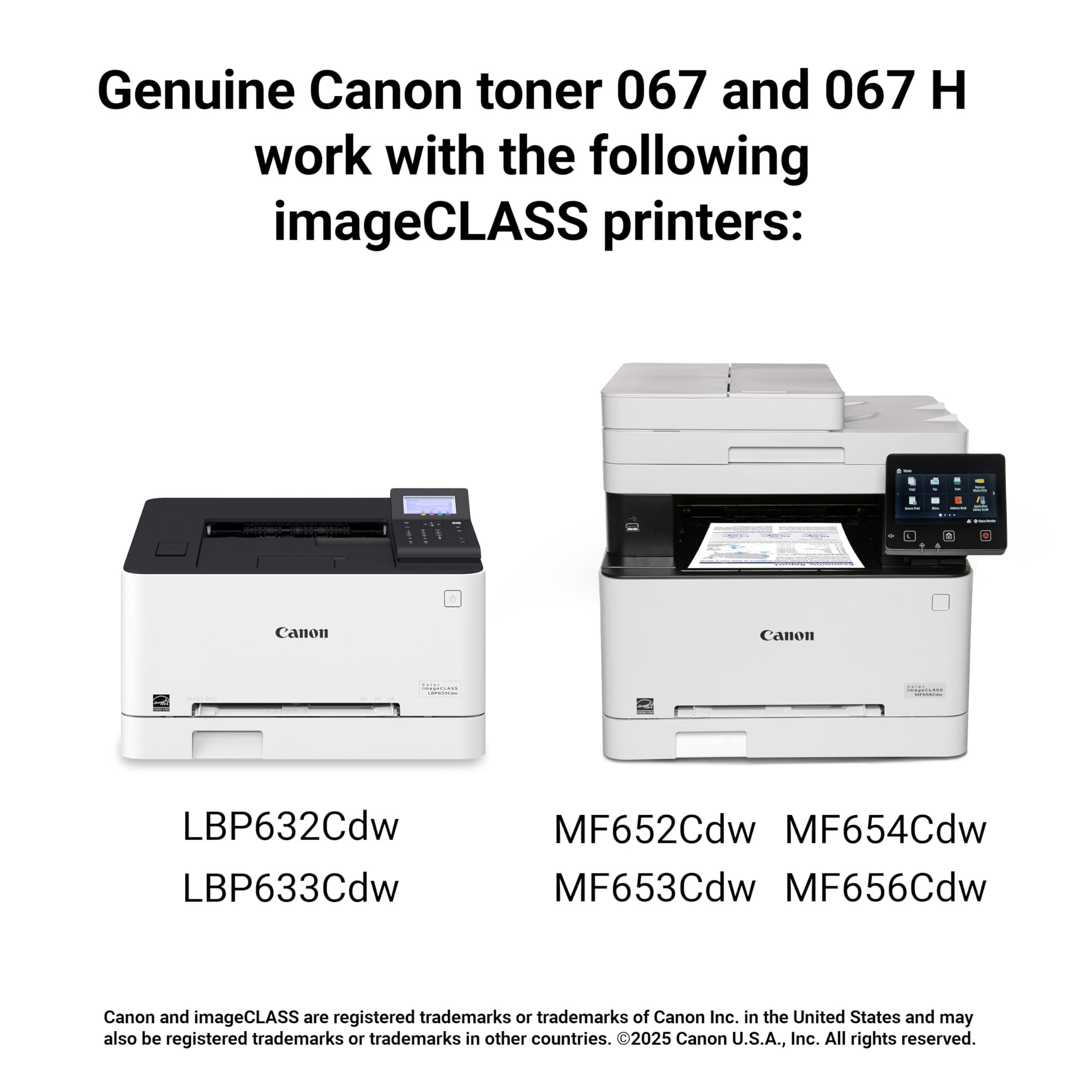 Canon Genuine 067 Black Toner Cartridge Compatible with LBP633Cdw, LBP632Cdw, MF652Cdw, MF653Cdw, MF654Cdw, MF656Cdw