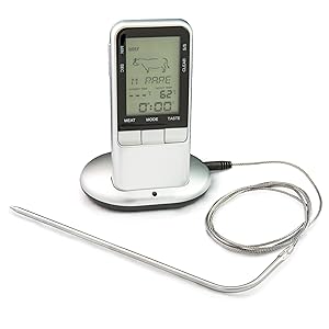 Kitchen Eze Wireless Meat Thermometer-Best Oven & Grill & BBQ, Smoker / Roasts, Steaks, Beef, Pork, Fish, Hamburgers
