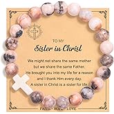 Valentines-Day Christian Gifts for Women, Stocking Stuffers Gifts Cross Bracelet, Inspirational Religious Birthday Bracelet for Her/Mom/Grandma/Daughter/Granddaughter/Friends/Sister/Godmother, Jesus Faith Jewelry
