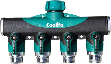 Coolife 4 Way Garden Hose To Hose Connector Heavy Duty Garden