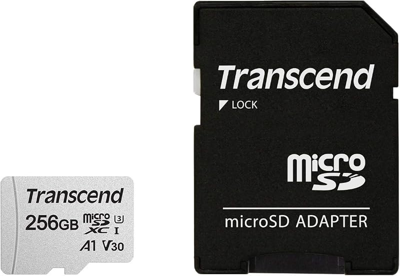 Transcend 256GB microSDXC A1 V30 UHS-I with Adapter for Switch Steam Deck GoPro