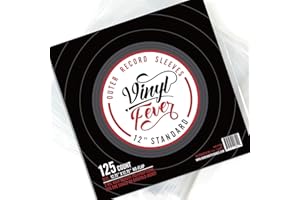 Vinyl Fever Record Sleeves [125 Pack] - Outer Album Covers With Premium Clarity - Durable 3 Mil Thick Polypropylene Sleeves for 12 Inch LPs and Archival Album Storage