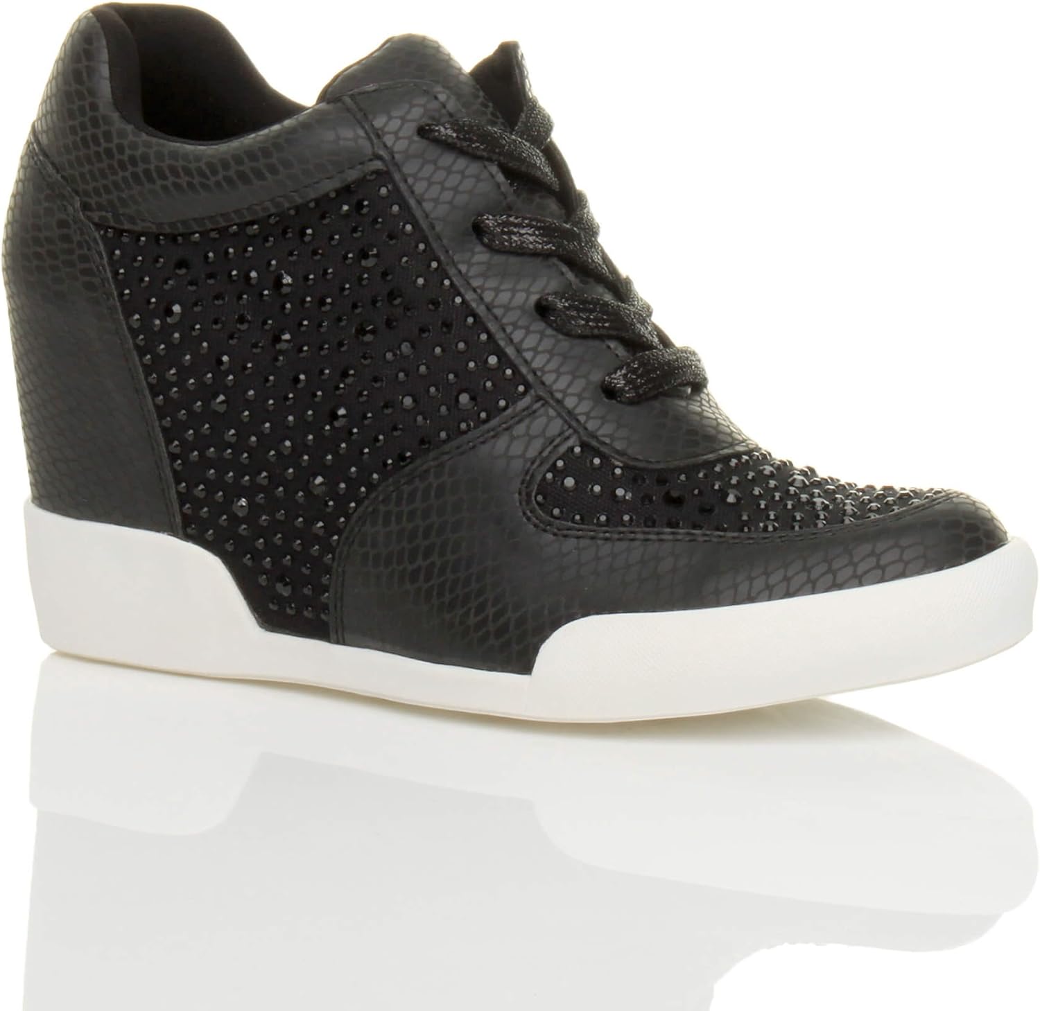 Diamante Wedge Heel Boots main image 1