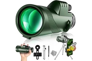 MAJESTIK+ 80x100 Monocular-Telescope High Powered Monocular for Adults Monocular for Smartphone Adapter Monocular Telescope Hunting Wildlife Bird Watching Travel Camping Hiking