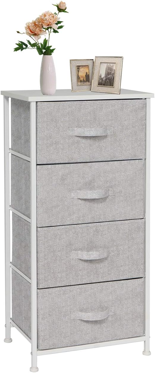 Amazon Com Kinsuite Fabric Dresser 4 Tier Storage Tower Organizer