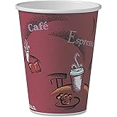 DART Solo Bistro Design Hot Drink Cups, Paper, 12 oz