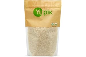 Yupik Organic Sushi Rice, Medium Grain, 1 kg, Gluten-Free, Non-GMO, Vegan, Kosher, Salt-Free, White Rice, Sticky Texture, Eas