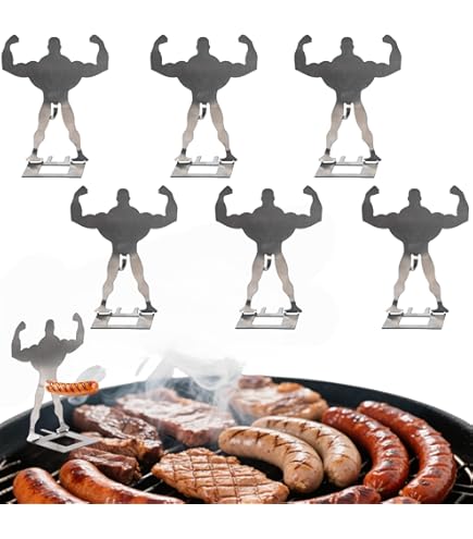 Amazon.com : Zorythm 4 PCS Funny BBQ Stand Muscle Man Hot Dog