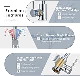 Peppermint Mono Basin Mixer Tap Chrome 360° Swivel Swan Neck Bathroom Sink Taps view 6