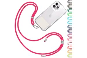 TBOC Cell Phone Lanyard [Fuchsia] - Convenient and Comfortable iPhone Lanyard - Easy to Use Neck Phone Holder [White Ice Patch] - Adjustable Length Phone Strap Crossbody - Fits All Mobile Phones