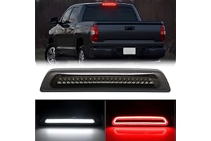 R&F Auto F1 Style Strobe LED Smoked Lens Third Brake Light Replacement for Tundra 2007-2021 Roof Cargo Light Pickup Trucks CHMSL Center High Mount Stop Lamp, Replace OEM# 81570-0C050, 81570-0C051